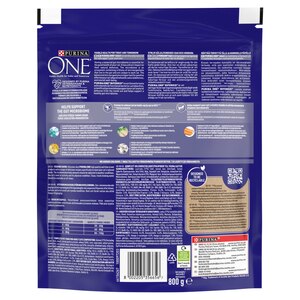 Purina ONE Adult Salmon and Whole Grains Dry Cat Food 800g